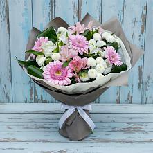 Букет цветов из:  Герберы, Альстромерии и Хризантемы #REPLACE_PRED# Кожве