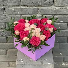Цветочная композиция из Розы в коробке в Кожве