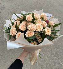 Букет Кремовые розы Латте в Кожве