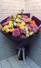 Букет цветов из:  Хризантемы и Розы в Кожве