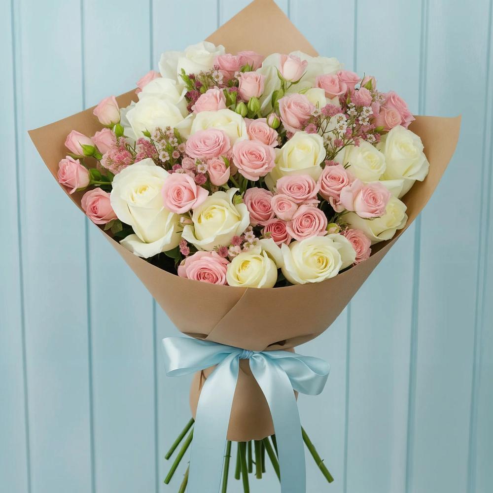 Букет цветов из: Розы в Кожве