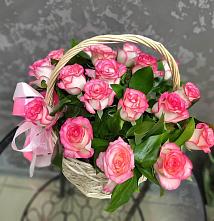 Цветочная композиция из Розы в корзине #REPLACE_PRED# Кожве