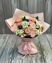 Букет цветов из:  Гвоздики, Розы и Хризантемы в Кожве