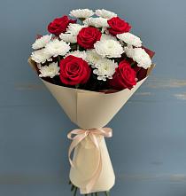 Букет цветов из:  Розы и Хризантемы в Кожве