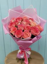 Букет 15 Розовых роз Равель в Кожве